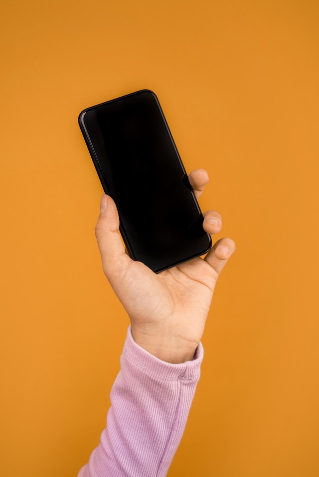 Mobile app on smartphone
