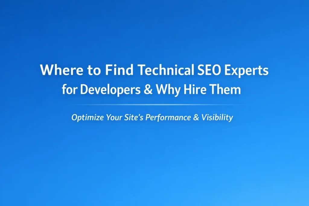 Finding technical SEO experts for developers and why technical SEO consultation matters