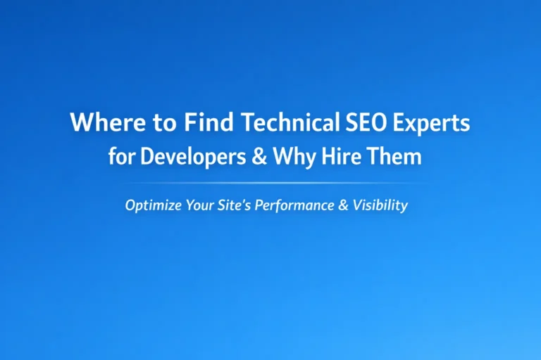 Finding technical SEO experts for developers and why technical SEO consultation matters