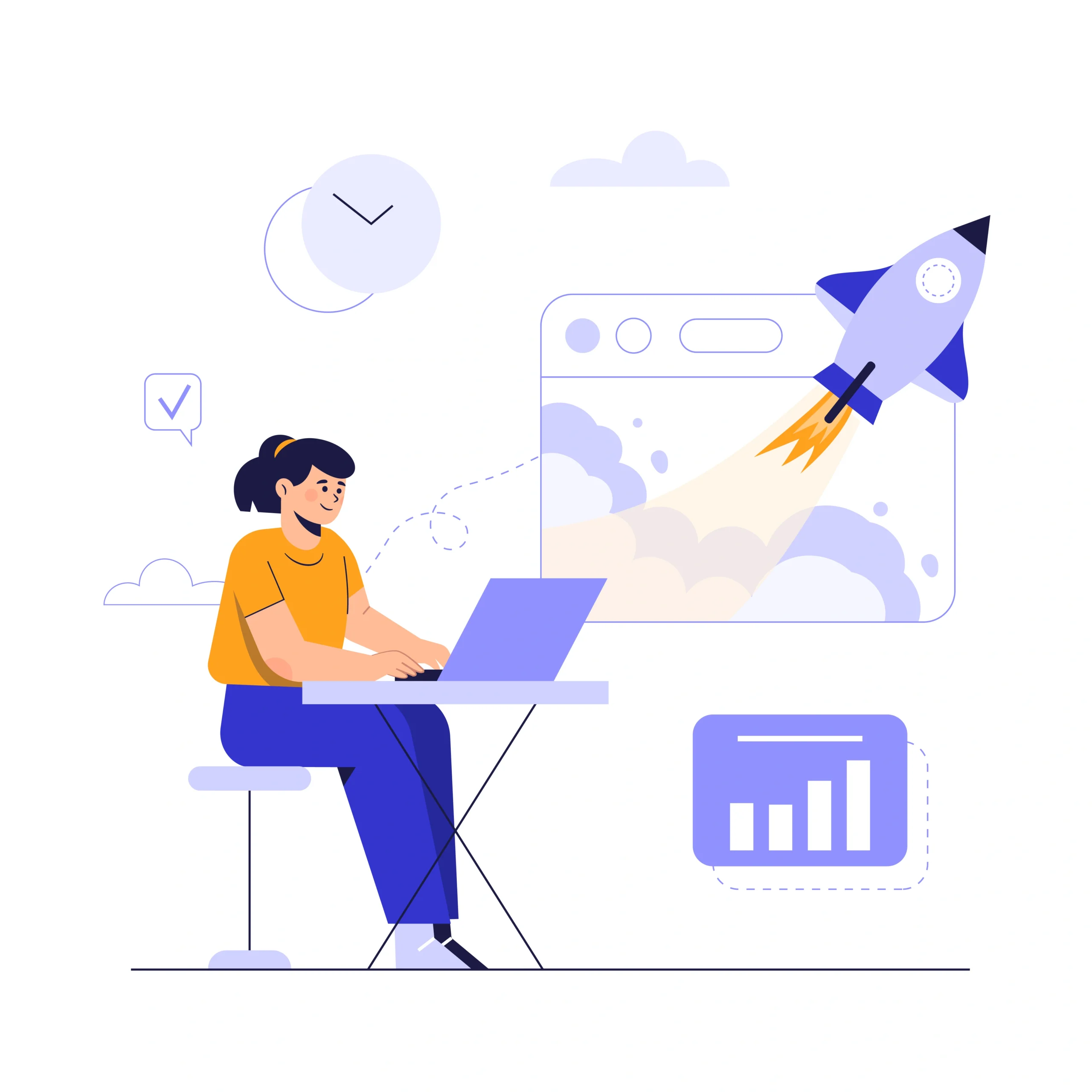 Website development illustration